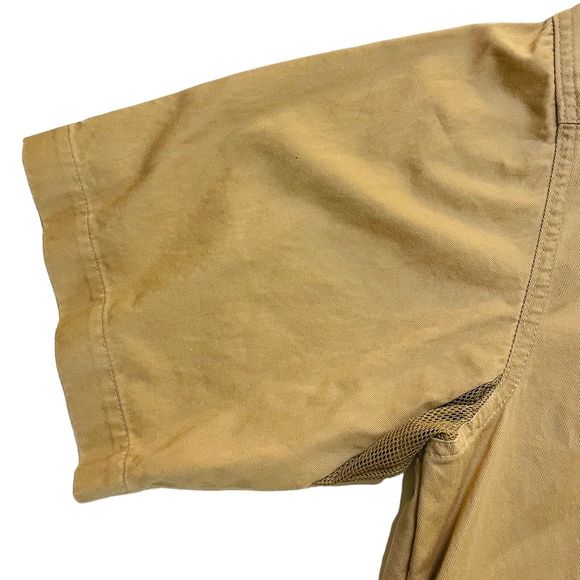 Flint River Outdoor Wear XXL Mens Hunting Shirt Tan w/Camo Right Rifle Padding - Picture 8 of 16